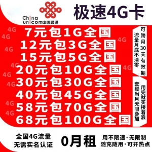 小象联通极速4G卡